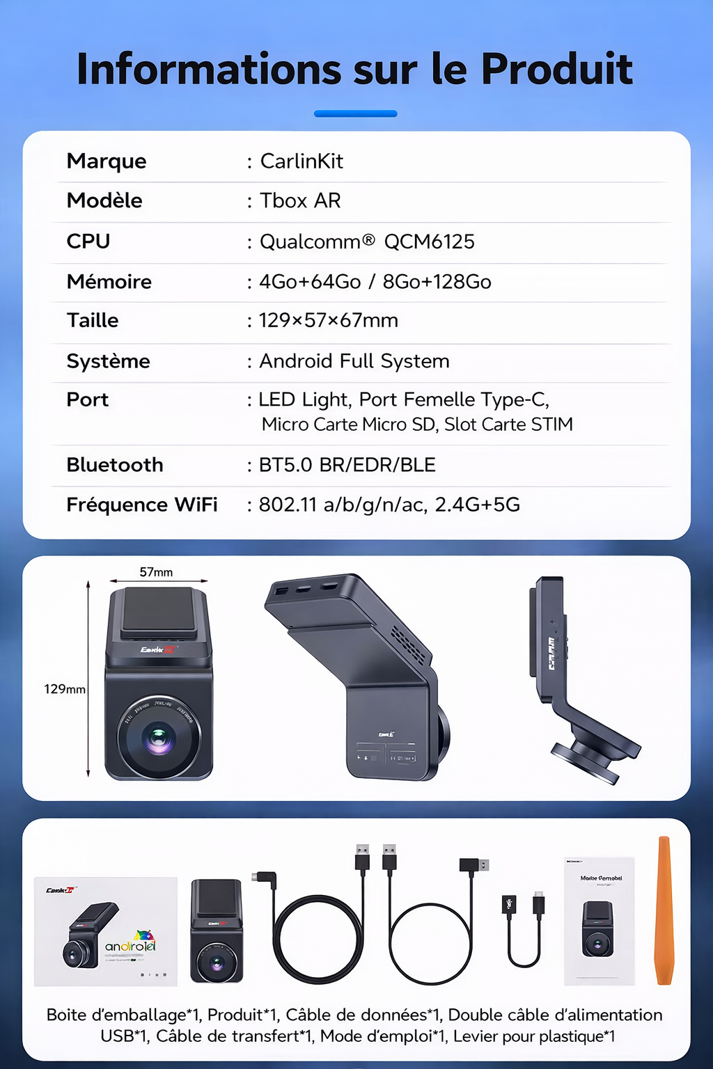 CarlinKit Android 13 TV Box Avec Enregistreur Intégré Netflix IPTV