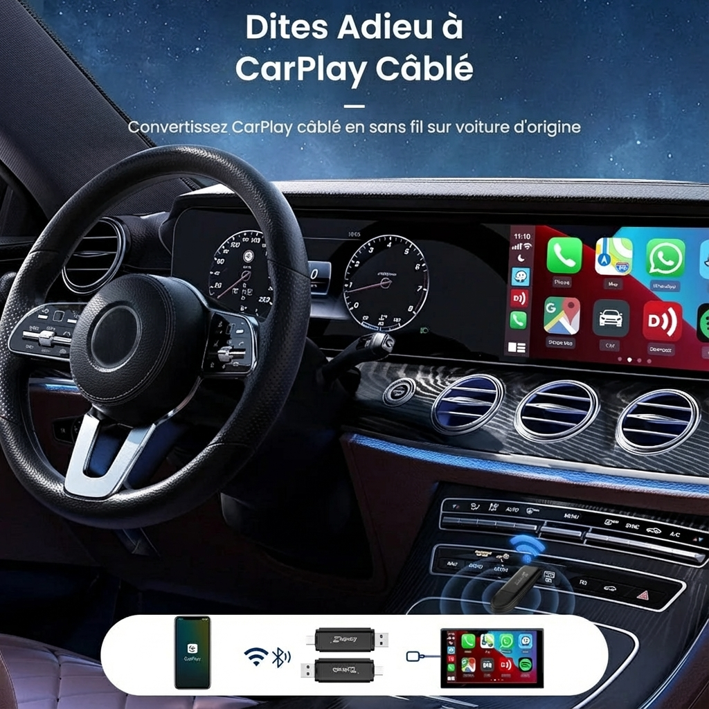 CarlinKit Adaptateur Sans Fil