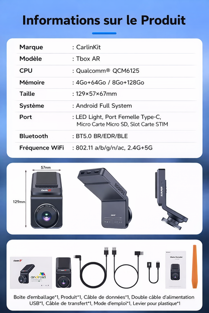 CarlinKit Android 13 TV Box Avec Enregistreur Intégré Netflix IPTV